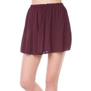 brandy maroon skater skirt